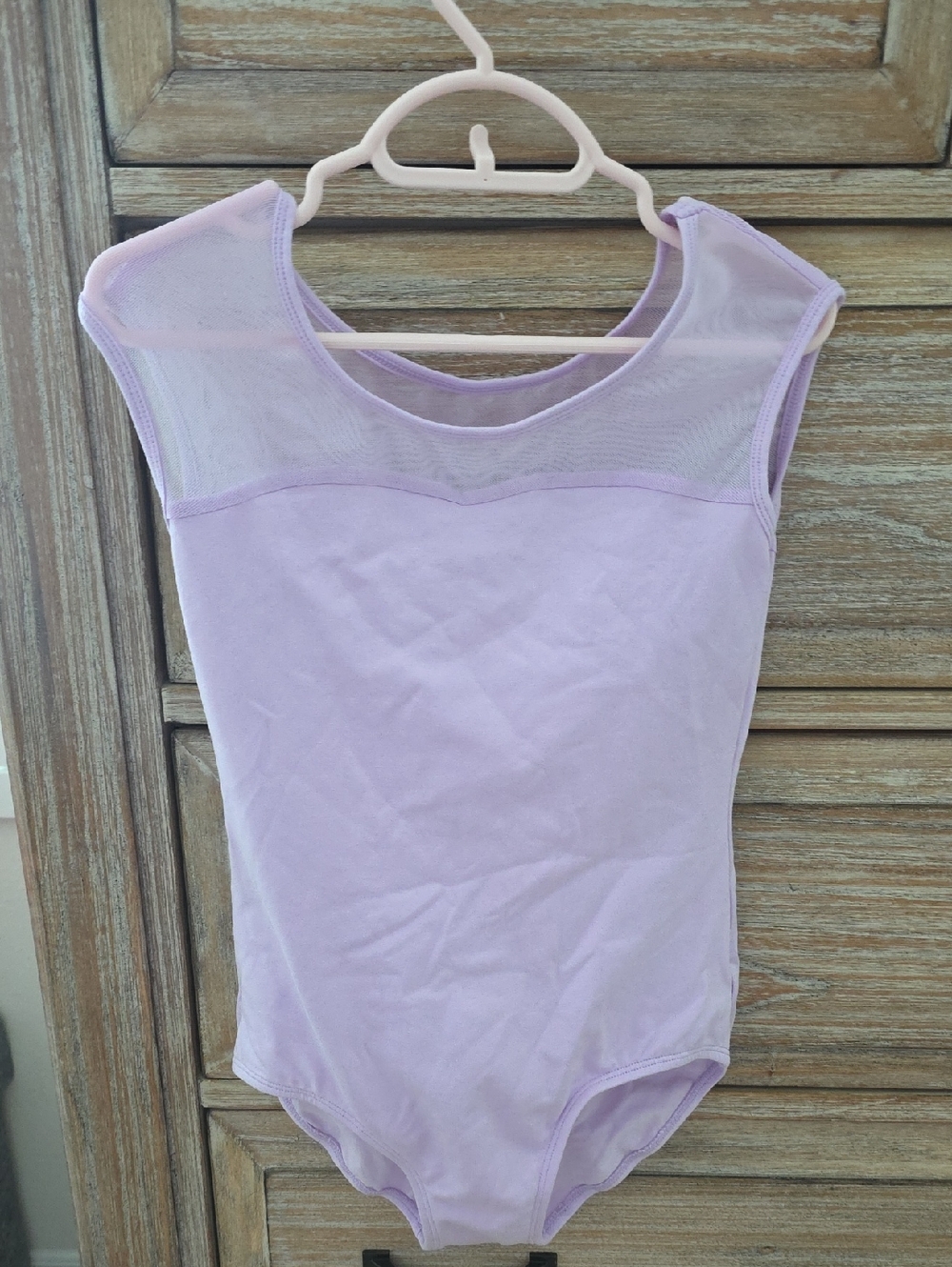 Stellah Lavender Mesh-Top Girls One-Piece Bodysuit